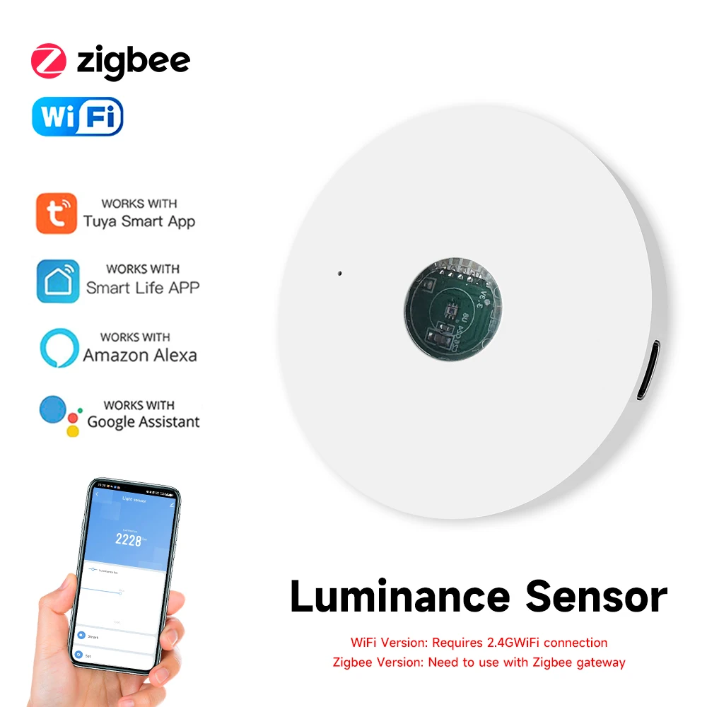 Home Automation Ideas - Датчик освещенности Tuya WiFi/ZigBee, датчик яркости,